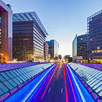 Belgien, Brüssel, Europaviertel, Quartier Européen, rechts Berlaymont, Europäische Kommission, Europäische Union, EU, Verwaltungsgebäude, Rue de la Loi